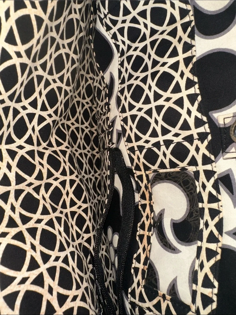 Vera Bradley Black & White Quilted Floral Baby Bag